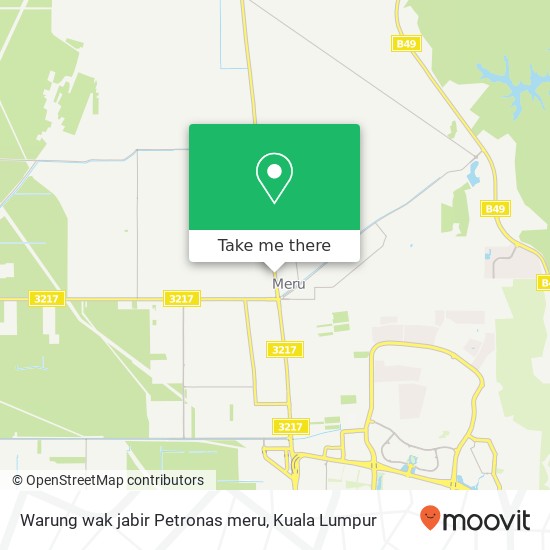 Warung wak jabir Petronas meru map