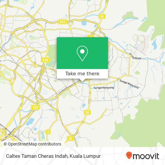 Caltex Taman Cheras Indah map