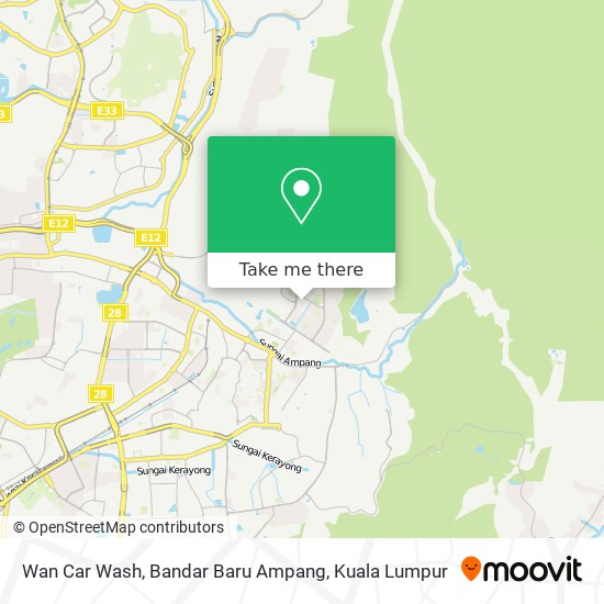 Wan Car Wash, Bandar Baru Ampang map