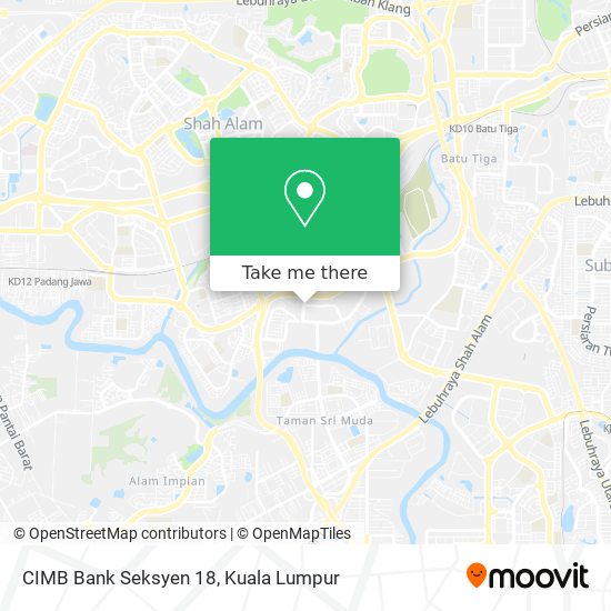 CIMB Bank Seksyen 18 map