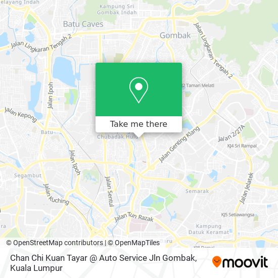 Peta Chan Chi Kuan Tayar @ Auto Service Jln Gombak