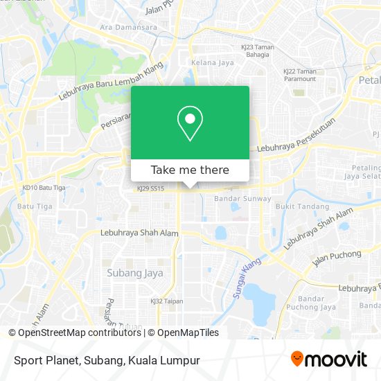 Sport Planet, Subang map