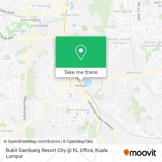Peta Bukit Gambang Resort City @ KL Office