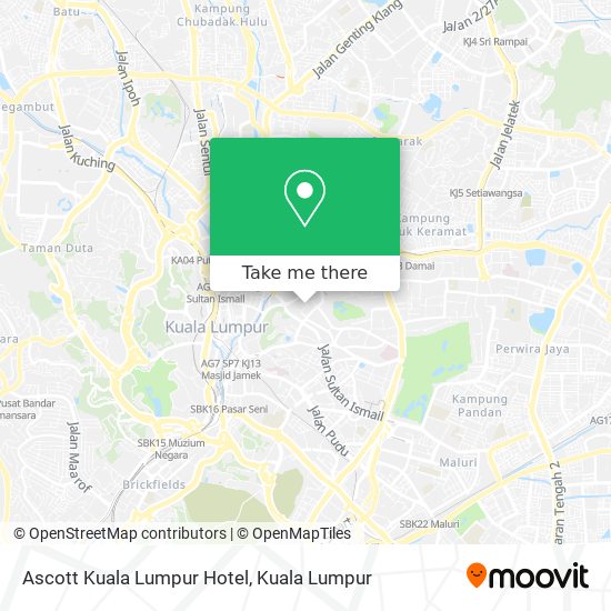 Peta Ascott Kuala Lumpur Hotel