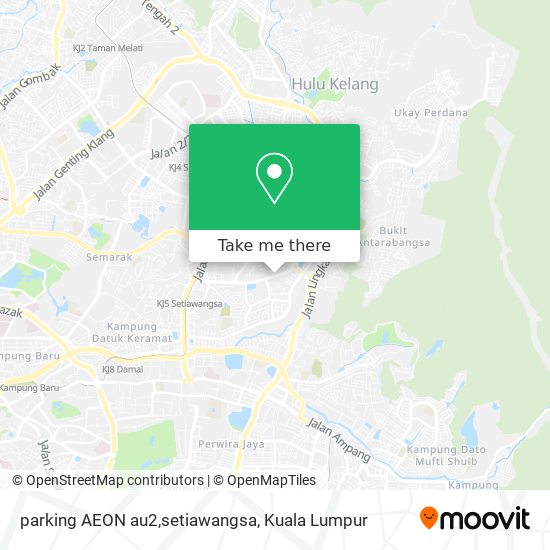 Peta parking AEON au2,setiawangsa