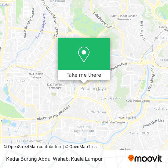 Peta Kedai Burung Abdul Wahab