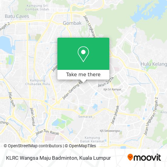 Peta KLRC Wangsa Maju Badminton