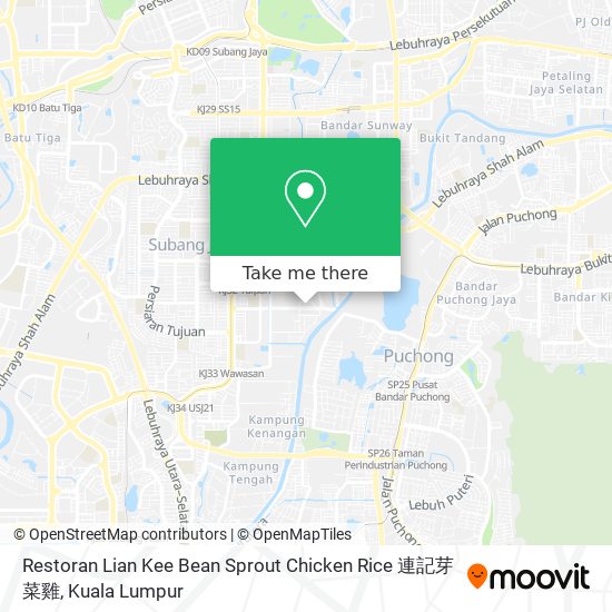 Restoran Lian Kee Bean Sprout Chicken Rice 連記芽菜雞 map