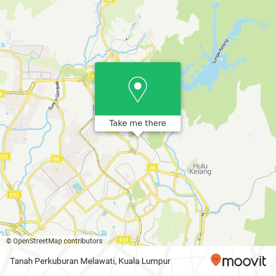 Tanah Perkuburan Melawati map