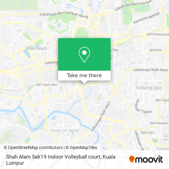 Shah Alam Sek19 Indoor Volleyball court map