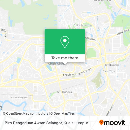 Peta Biro Pengaduan Awam Selangor