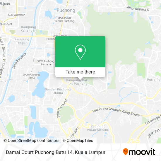 Damai Court Puchong Batu 14 map