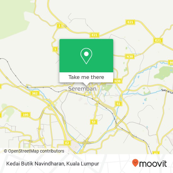 Kedai Butik Navindharan, Jalan Tuanku Munawir 70000 Seremban Negeri Sembilan map