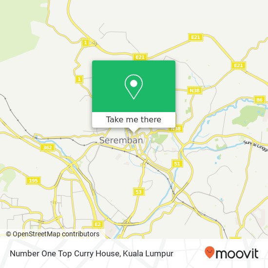 Number One Top Curry House, 15 Jalan Dato'Abdul Rahman 70200 Seremban Negeri Sembilan map