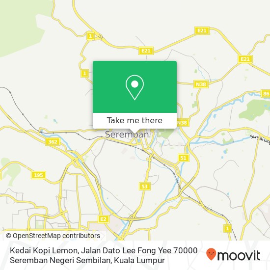 Kedai Kopi Lemon, Jalan Dato Lee Fong Yee 70000 Seremban Negeri Sembilan map