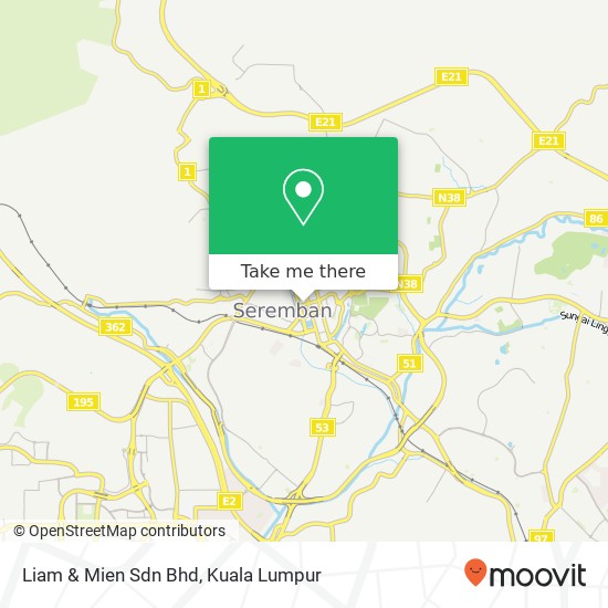 Liam & Mien Sdn Bhd, Jalan Tuanku Hasan 70000 Seremban Negeri Sembilan map