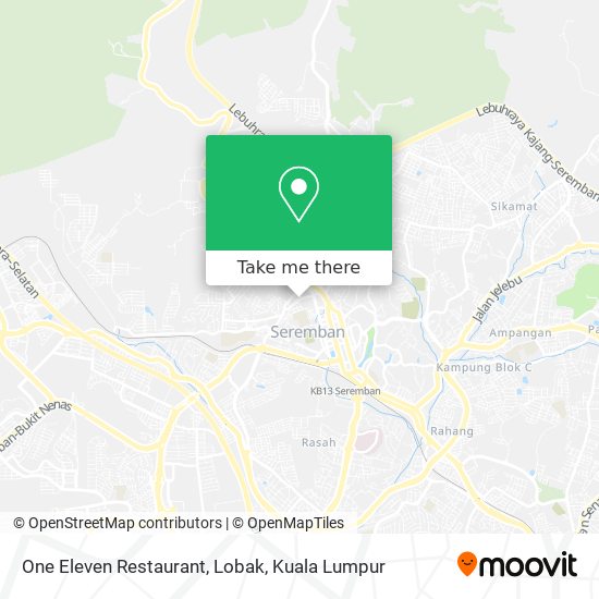 One Eleven Restaurant, Lobak map