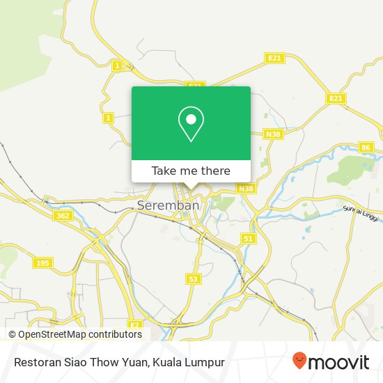 Restoran Siao Thow Yuan, Jalan Leftenan Adnan 70200 Seremban Negeri Sembilan map