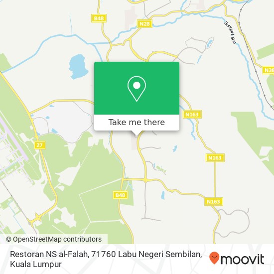 Peta Restoran NS al-Falah, 71760 Labu Negeri Sembilan