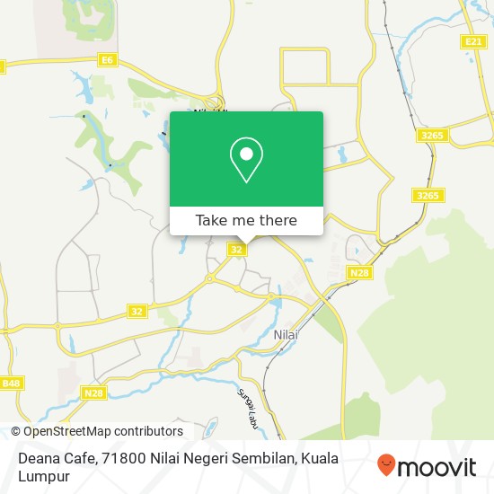 Deana Cafe, 71800 Nilai Negeri Sembilan map