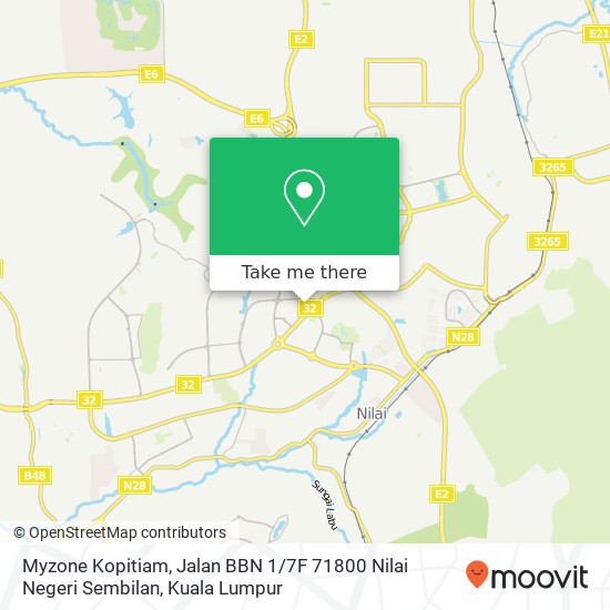 Myzone Kopitiam, Jalan BBN 1 / 7F 71800 Nilai Negeri Sembilan map