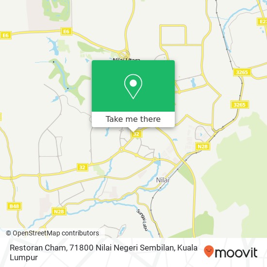 Restoran Cham, 71800 Nilai Negeri Sembilan map