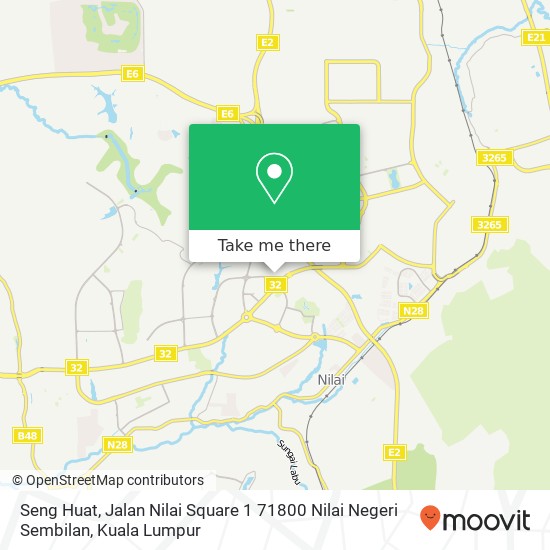 Seng Huat, Jalan Nilai Square 1 71800 Nilai Negeri Sembilan map