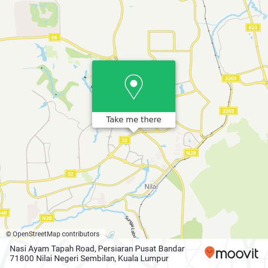 Nasi Ayam Tapah Road, Persiaran Pusat Bandar 71800 Nilai Negeri Sembilan map