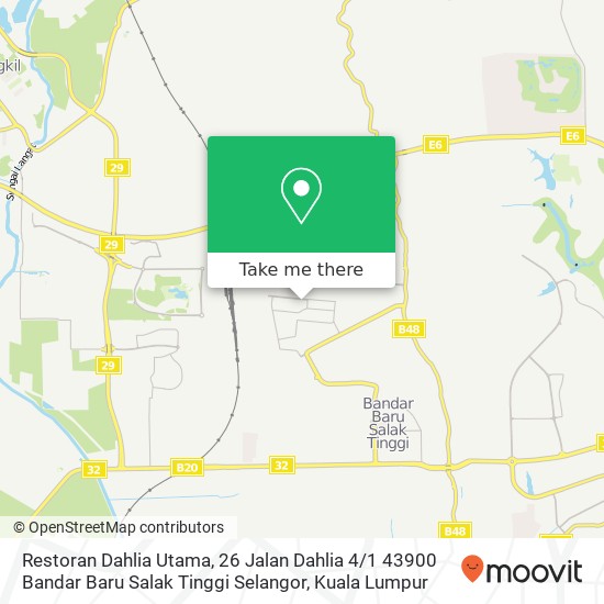 Peta Restoran Dahlia Utama, 26 Jalan Dahlia 4 / 1 43900 Bandar Baru Salak Tinggi Selangor