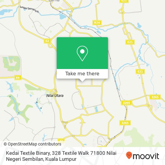 Kedai Textile Binary, 328 Textile Walk 71800 Nilai Negeri Sembilan map