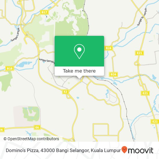 Domino's Pizza, 43000 Bangi Selangor map