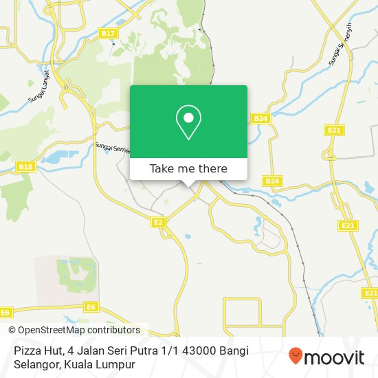 Pizza Hut, 4 Jalan Seri Putra 1 / 1 43000 Bangi Selangor map