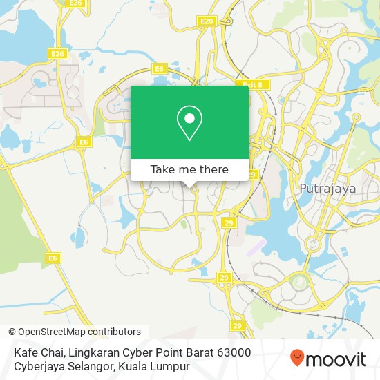 Kafe Chai, Lingkaran Cyber Point Barat 63000 Cyberjaya Selangor map