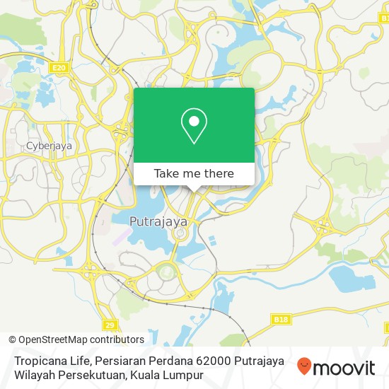 Tropicana Life, Persiaran Perdana 62000 Putrajaya Wilayah Persekutuan map