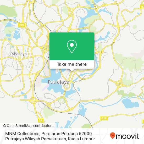 MNM Collections, Persiaran Perdana 62000 Putrajaya Wilayah Persekutuan map