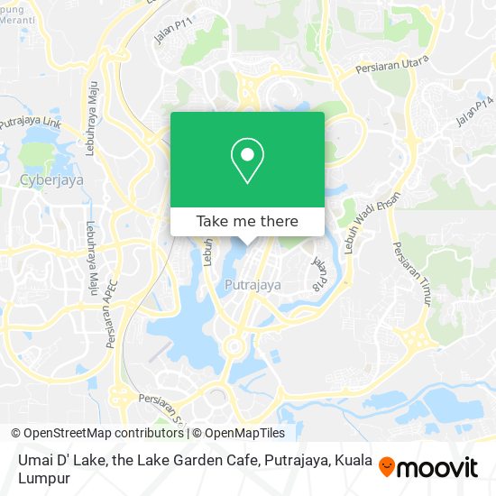 Umai D' Lake, the Lake Garden Cafe, Putrajaya map