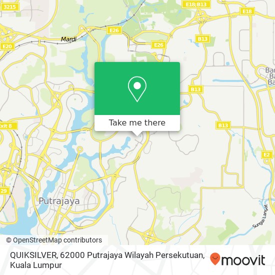 Peta QUIKSILVER, 62000 Putrajaya Wilayah Persekutuan