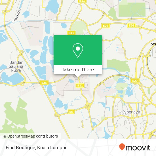 Peta Find Boutique, 9 Jalan Putra Perdana 5C / 1 47130 Puchong Selangor