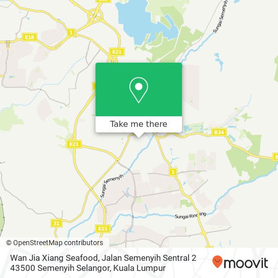 Wan Jia Xiang Seafood, Jalan Semenyih Sentral 2 43500 Semenyih Selangor map