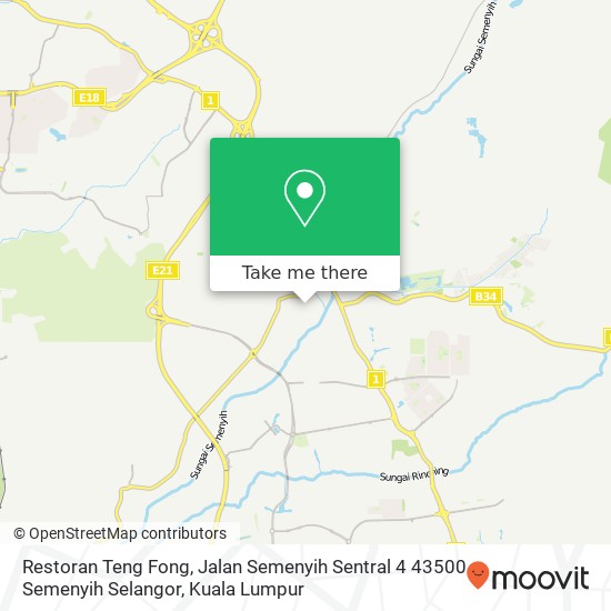 Restoran Teng Fong, Jalan Semenyih Sentral 4 43500 Semenyih Selangor map