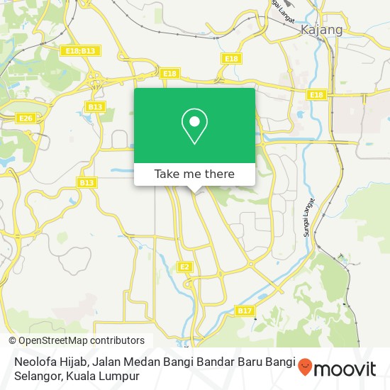 Peta Neolofa Hijab, Jalan Medan Bangi Bandar Baru Bangi Selangor