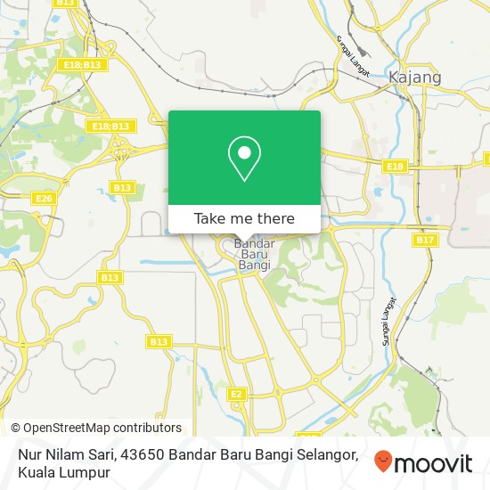 Nur Nilam Sari, 43650 Bandar Baru Bangi Selangor map