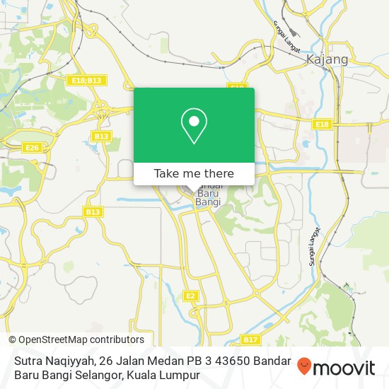 Sutra Naqiyyah, 26 Jalan Medan PB 3 43650 Bandar Baru Bangi Selangor map