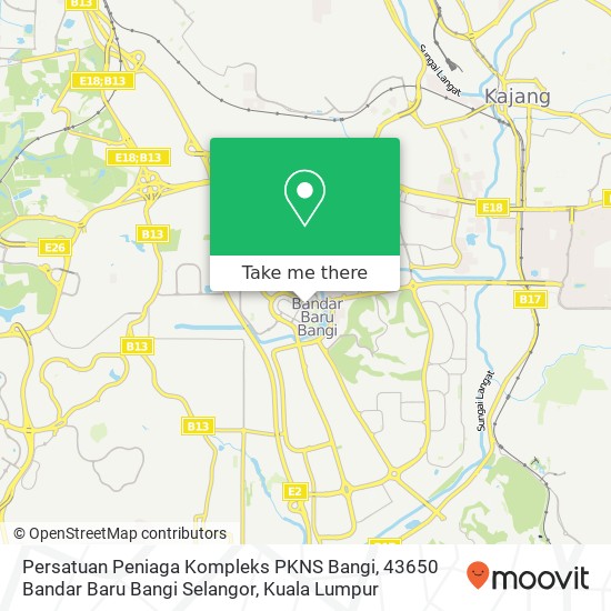 Persatuan Peniaga Kompleks PKNS Bangi, 43650 Bandar Baru Bangi Selangor map