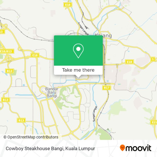 Peta Cowboy Steakhouse Bangi