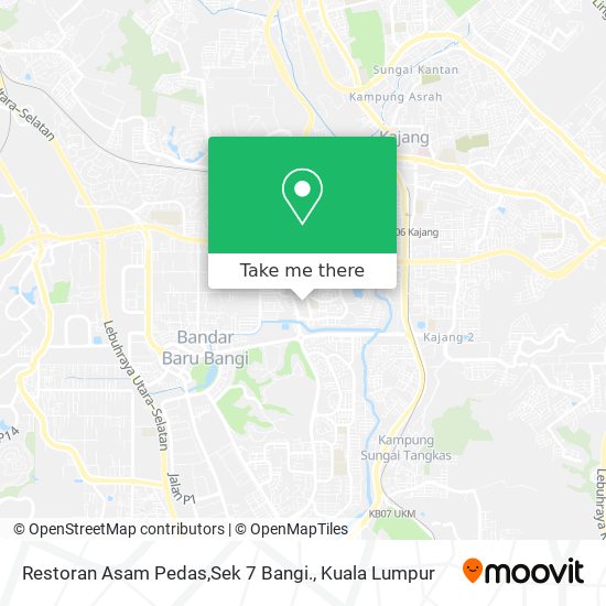 Peta Restoran Asam Pedas,Sek 7 Bangi.