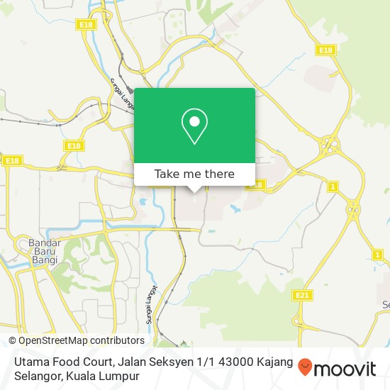 Utama Food Court, Jalan Seksyen 1 / 1 43000 Kajang Selangor map