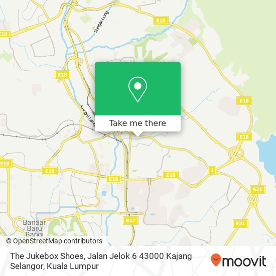 Peta The Jukebox Shoes, Jalan Jelok 6 43000 Kajang Selangor