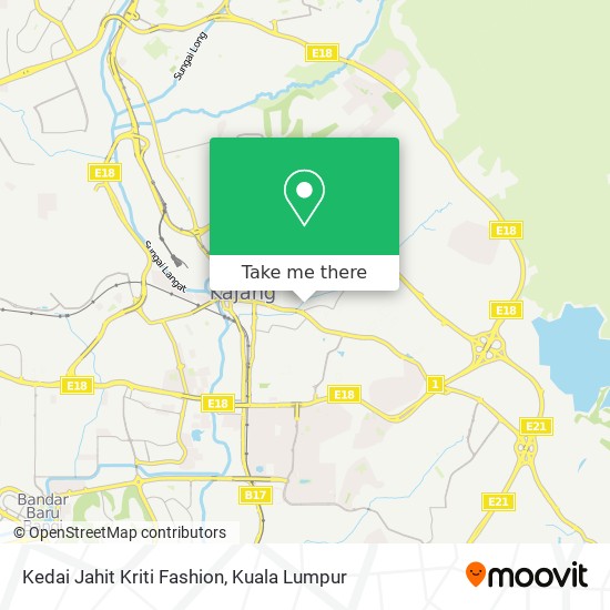 Peta Kedai Jahit Kriti Fashion