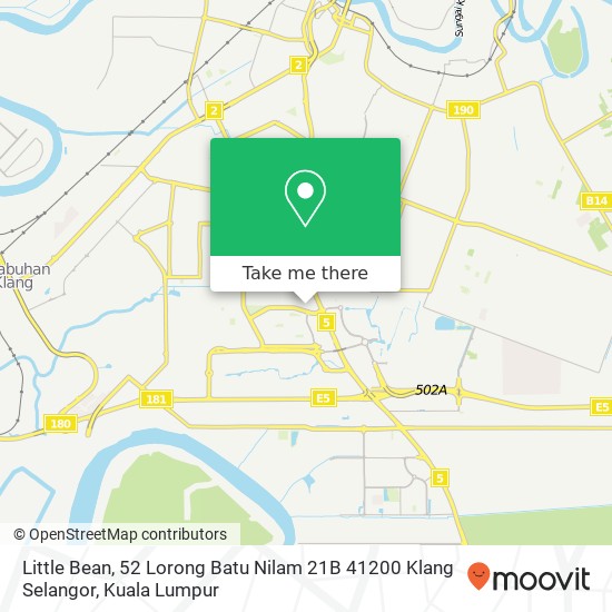 Peta Little Bean, 52 Lorong Batu Nilam 21B 41200 Klang Selangor